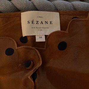 EUC SEZANE spotted camisole with button front size 38/6